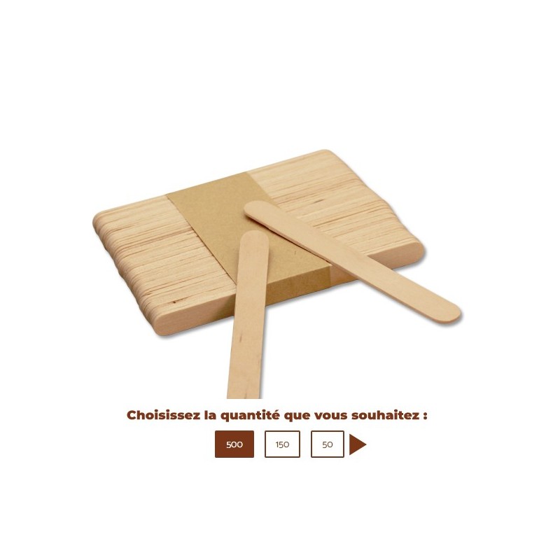 Touillette ou spatule bois ou papier 90mm Touillette ou spatule bois ou papier 90mm