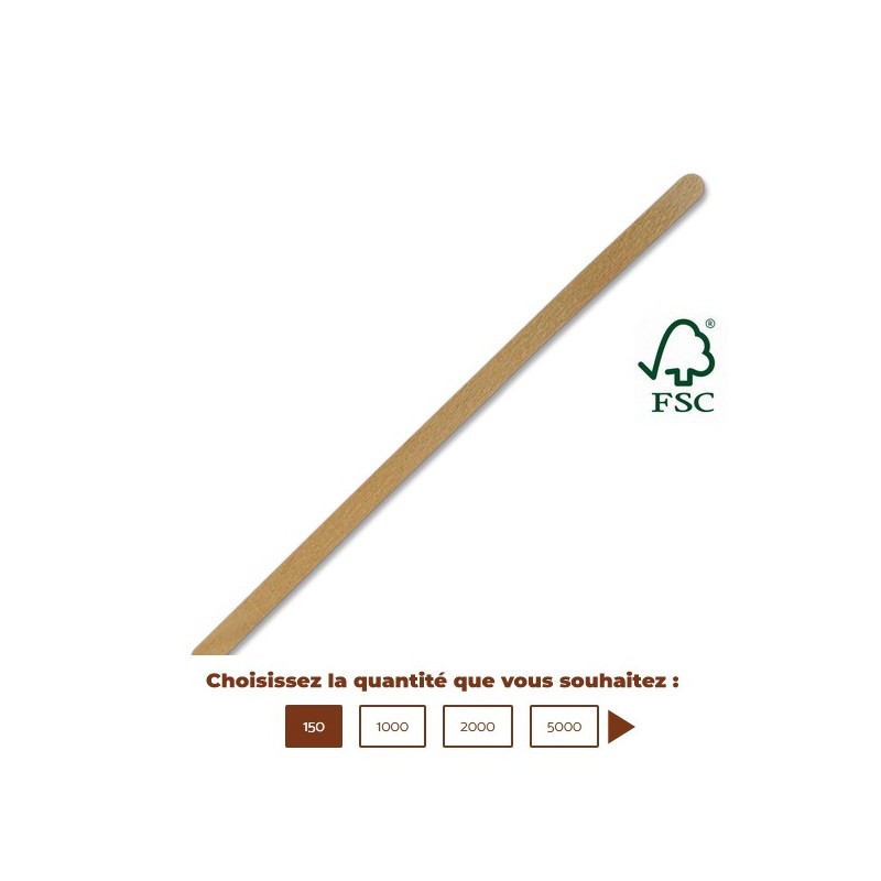 Spatule à café bois (11 x 0.6 cm)  x 1000 unités