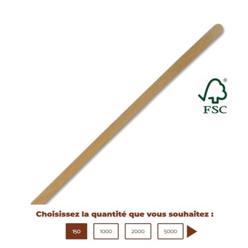 Spatule à café bois (11 x 0.6 cm)  x 1000 unités