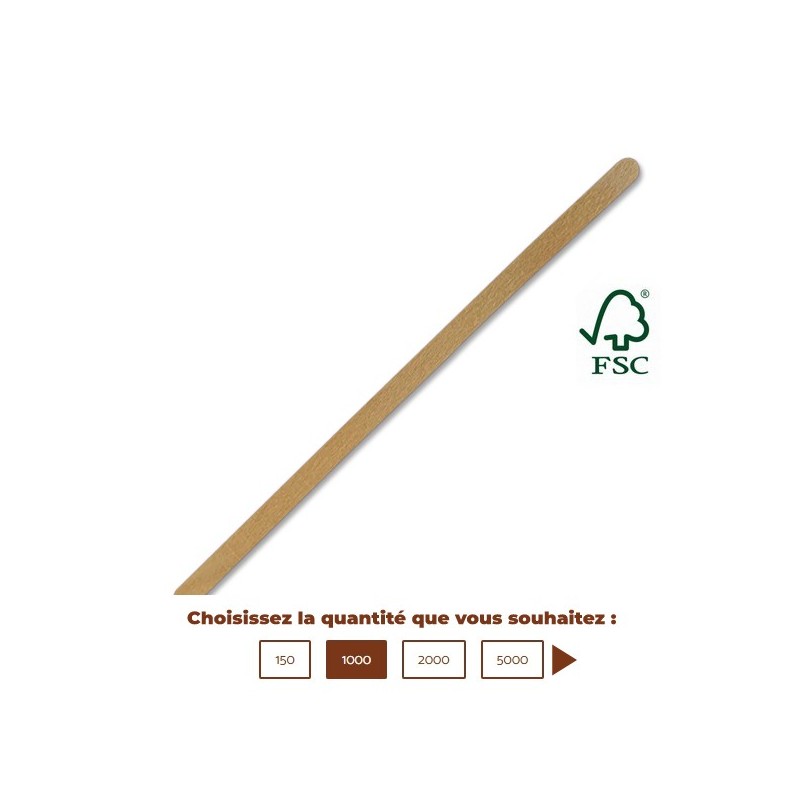 Spatule à café bois (11 x 0.6 cm) x 1000 unités Spatule à café bois (11 x 0.6 cm) x 1000 unités