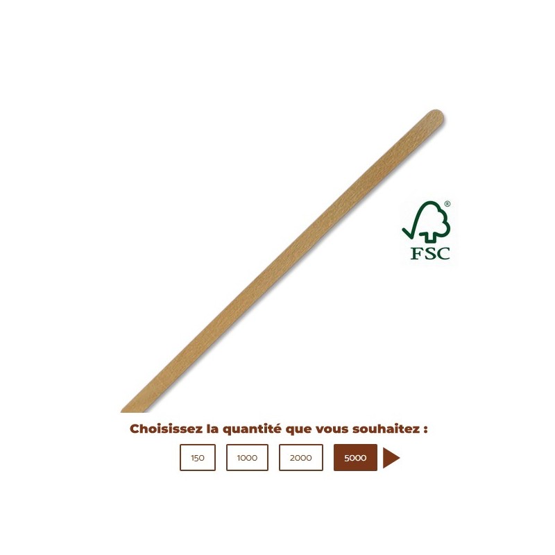 Spatule à café bois (11 x 0.6 cm) x 1000 unités Spatule à café bois (11 x 0.6 cm) x 1000 unités
