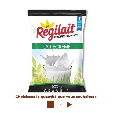 Lait ecrémé Régilait pour Distributeur Automatique - 500 gr