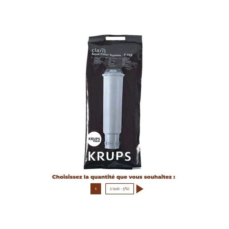 Cartouche filtrante Claris F08801 - KRUPS
