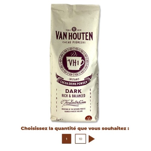 Boisson chocolat Dream choco drink VH1 15% cacao 1kg - VAN HOUTEN