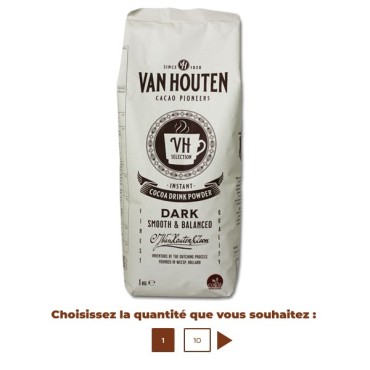 Chocolat en poudre VH Sélection 16% cacao 1 kg - VAN HOUTEN