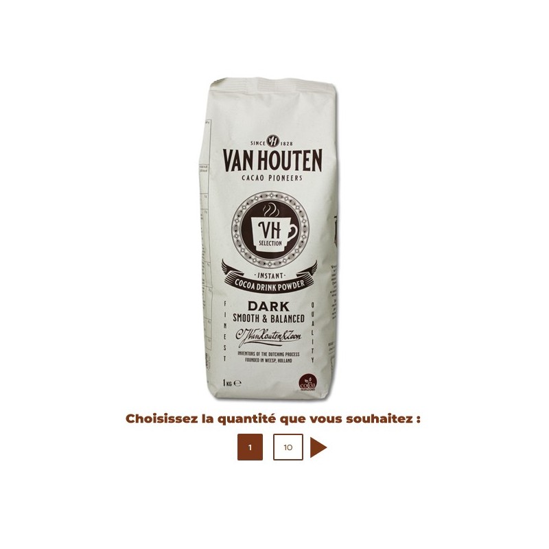 Chocolat en poudre VH Sélection 16% cacao 1 kg - VAN HOUTEN