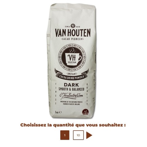 Chocolat en poudre VH Sélection 16% cacao 1 kg - VAN HOUTEN