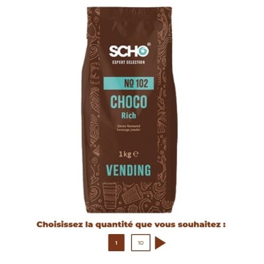 Chocolat chaud CHOCO RICH N°102 14% cacao 1 kg - SCHO