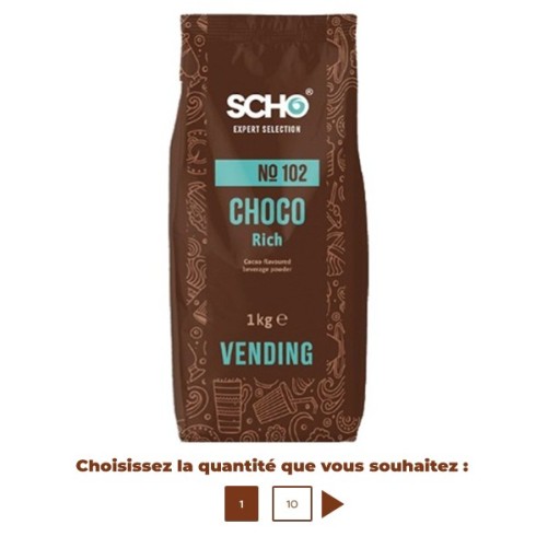 Chocolat chaud CHOCO RICH N°102 14% cacao 1 kg - SCHO