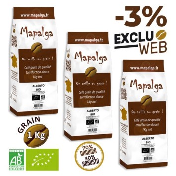Café grain 1Kg ALBERTO Bio - MAPALGA