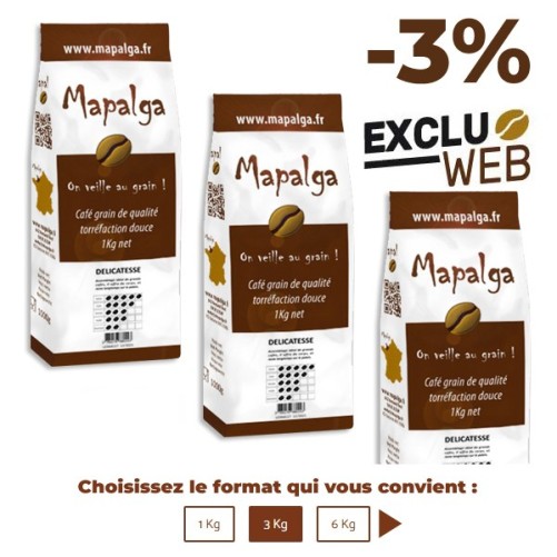 Café grain DELICATESSE - 1 Kg - MAPALGA