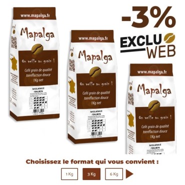 Café grain MÉLANGE ITALIEN - 1Kg - MAPALGA