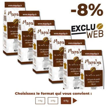Café grain ESPRESSO GRANDE - 1 Kg - MAPALGA