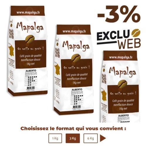 Café grain ALBERTO - 1Kg - MAPALGA
