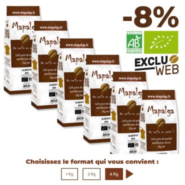 Café grain ALBERTO BIO - 1 Kg - MAPALGA