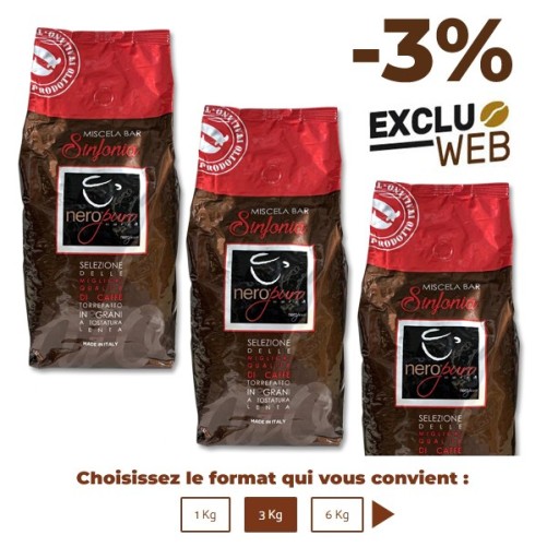 Café en Grains Miscela Bar SINFONIA - 1 Kg - NERO PURO