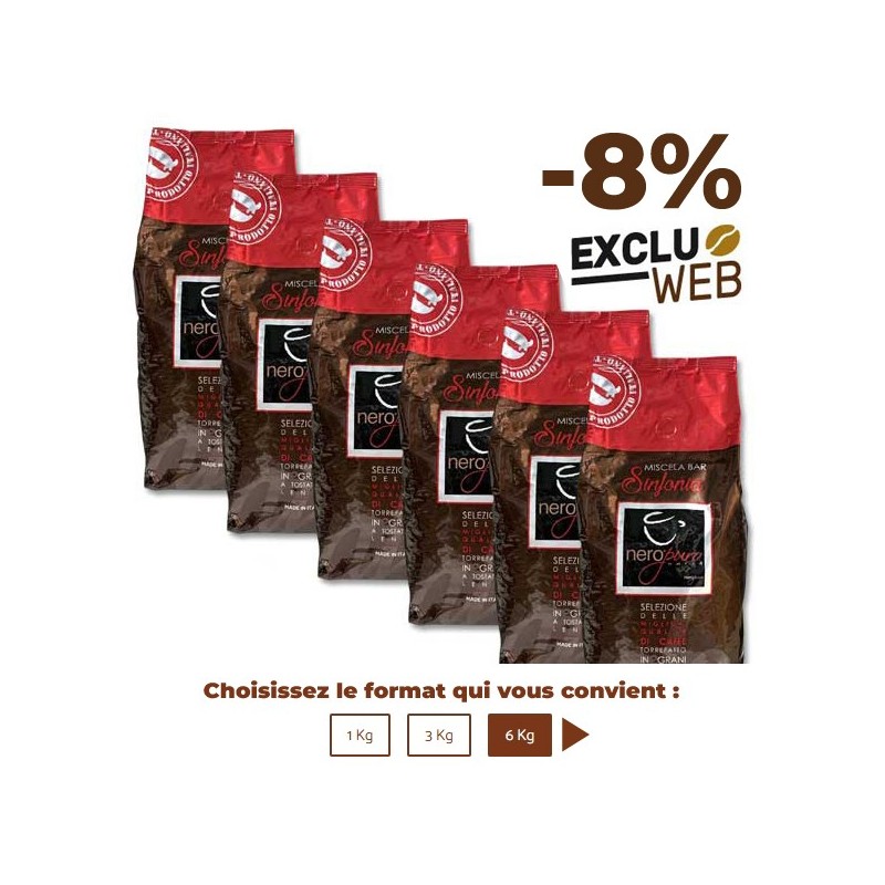 Café en Grains Miscela Bar SINFONIA - 1 Kg - NERO PURO Café en Grains Miscela Bar SINFONIA - 1 Kg - NERO PURO
