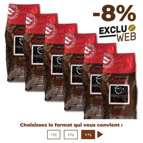 Café en Grains Miscela Bar SINFONIA - 1 Kg - NERO PURO