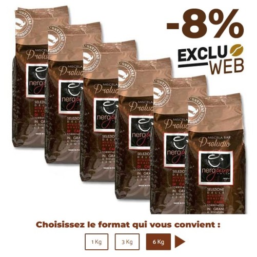 Café en Grains Miscela Bar PRELUDIO - 1 Kg - NERO PURO