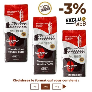 Café grain 100% ARABICA - 1 Kg - TORVECA
