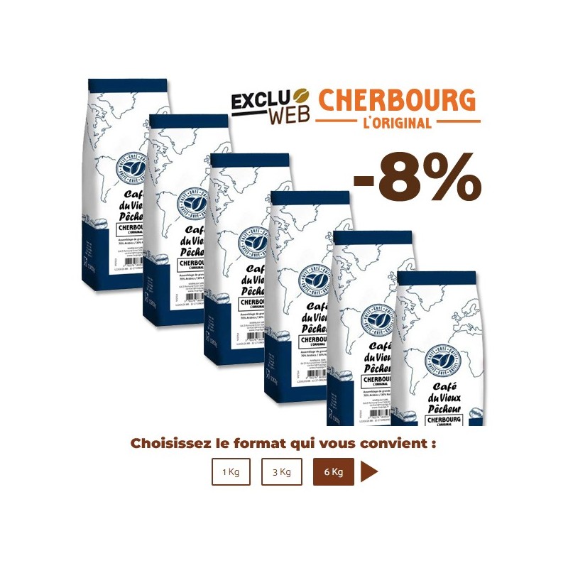 Café grand format CHERBOURG L'Original CAFÉ DU VIEUX PÊCHEUR Café grand format CHERBOURG L'Original CAFÉ DU VIEUX PÊCHEUR