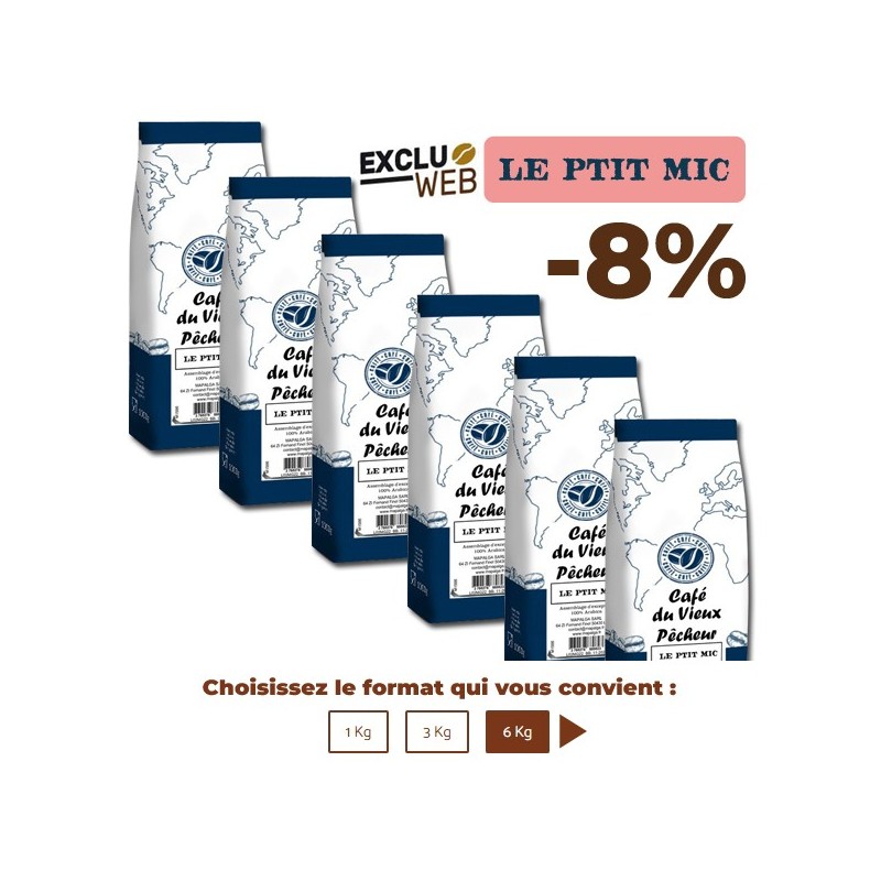 Café grand format LE PTIT MIC - CAFÉ DU VIEUX PÊCHEUR Café grand format LE PTIT MIC - CAFÉ DU VIEUX PÊCHEUR