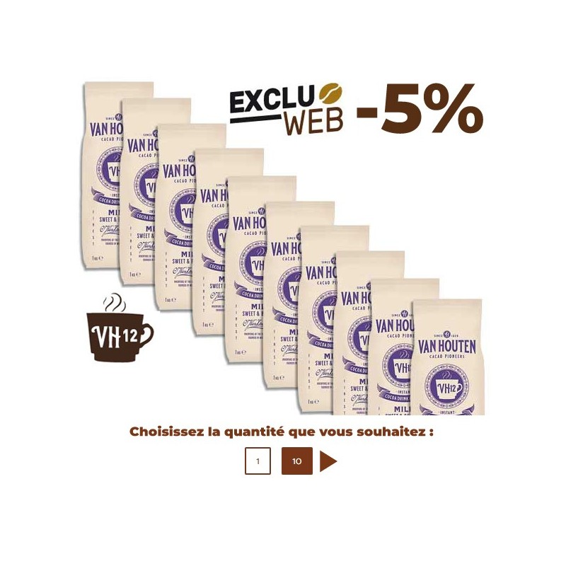 Boisson au chocolat en poudre VH12 1 kg - VAN HOUTEN