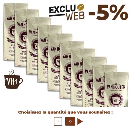 Boisson chocolat Dream choco drink VH1 15% cacao 1kg - VAN HOUTEN