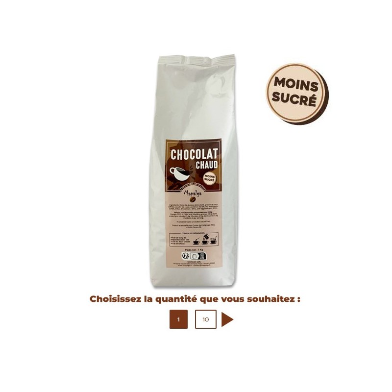 Chocolat chaud instantané moins sucré - 1 Kg - MAPALGA Chocolat chaud instantané moins sucré - 1 Kg - MAPALGA