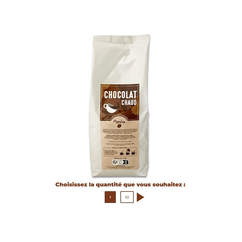 Chocolat chaud instantané 25% cacao 1 kg - MAPALGA Chocolat chaud instantané 25% cacao 1 kg - MAPALGA