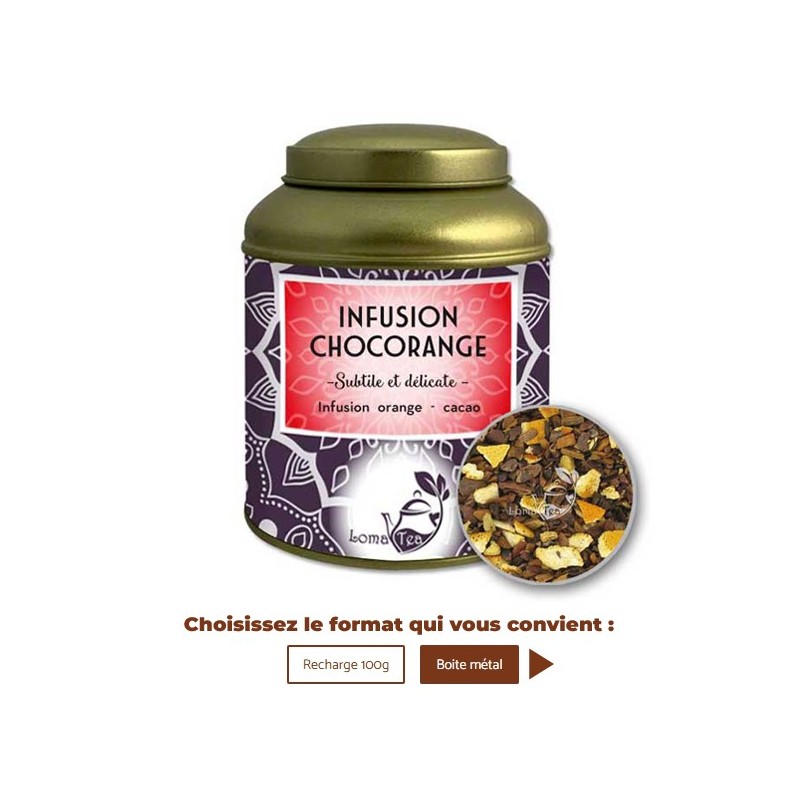 Infusion CHOCORANGE VRAC 100g - LOMATEA