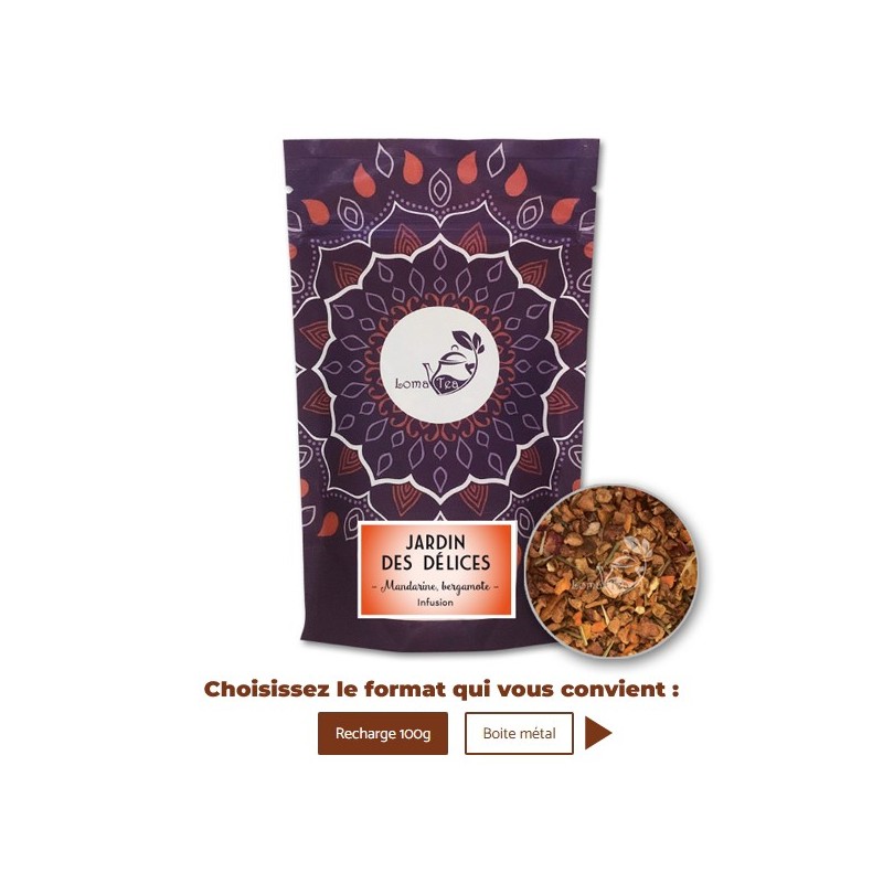 Infusion JARDIN DES DÉLICES VRAC 100g - LOMATEA
