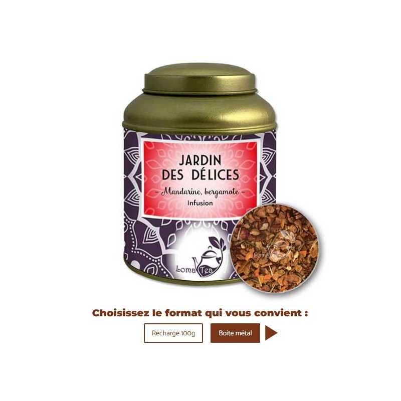 Infusion JARDIN DES DÉLICES VRAC 100g - LOMATEA