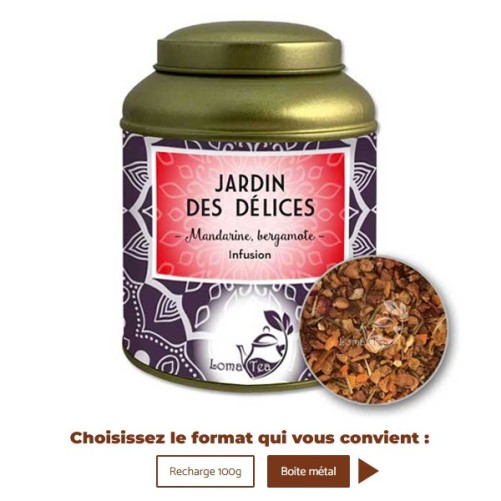 Infusion JARDIN DES DÉLICES VRAC 100g - LOMATEA