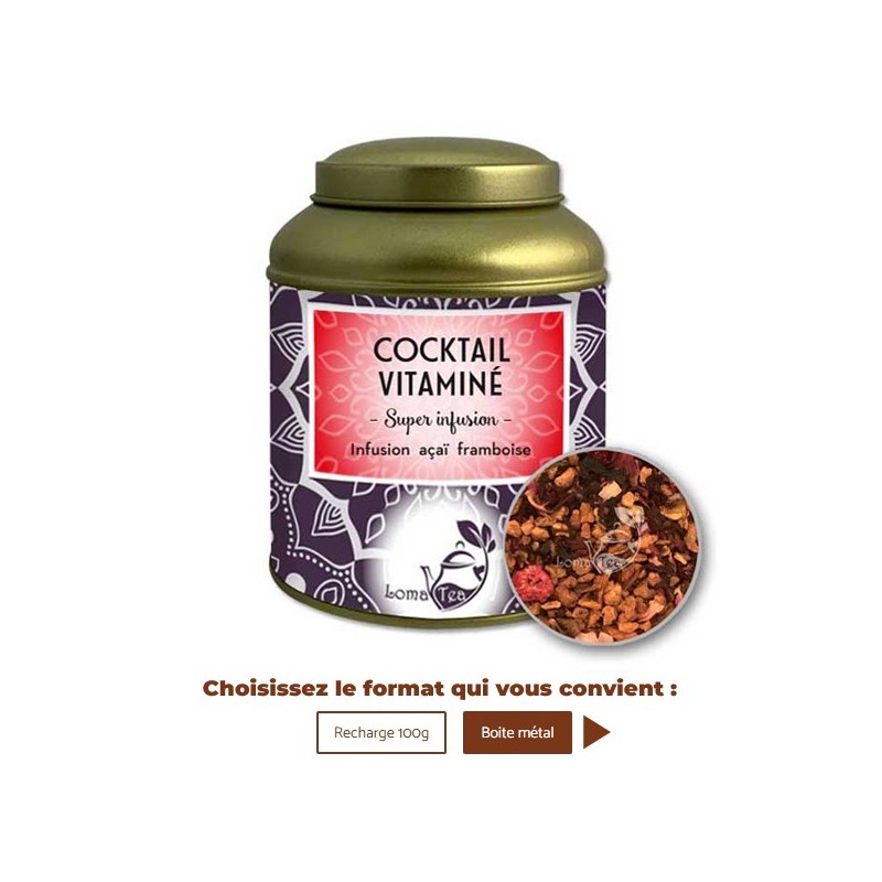 Infusion COCKTAIL VITAMINÉ VRAC 100g - LOMATEA Infusion COCKTAIL VITAMINÉ VRAC 100g - LOMATEA