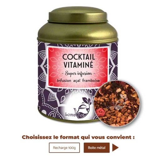 Infusion COCKTAIL VITAMINÉ VRAC 100g - LOMATEA