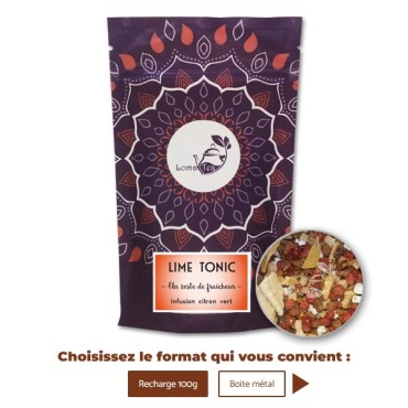 Infusion LIME TONIC VRAC 100g - LOMATEA