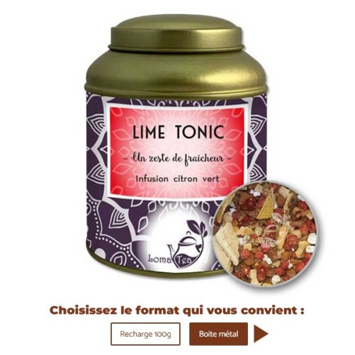 Infusion LIME TONIC VRAC 100g - LOMATEA