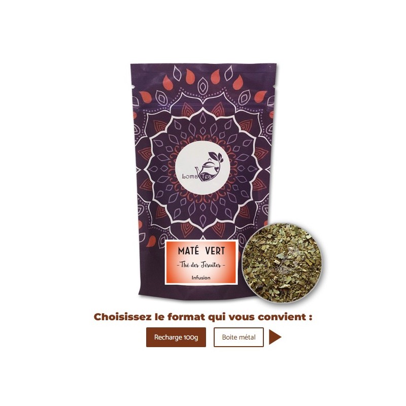 Infusion MATÉ VERT VRAC 100g - LOMATEA