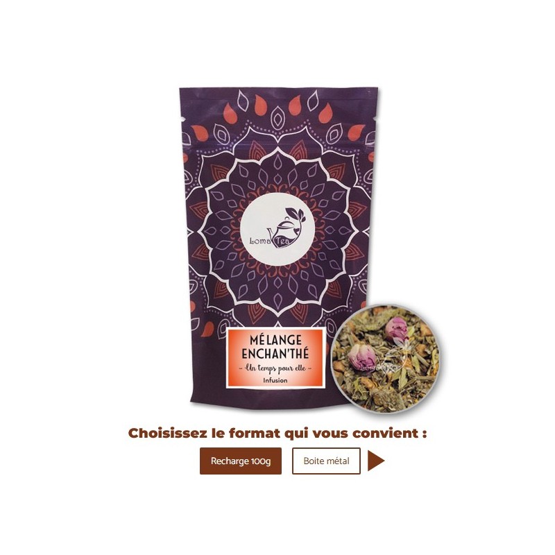 Infusion MÉLANGE ENCHAN'THÉ VRAC 100g - LOMATEA
