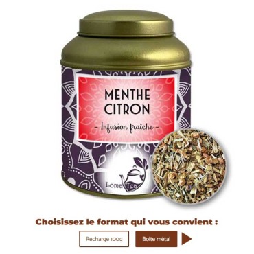 Infusion MENTHE CITRON VRAC 100g - LOMATEA