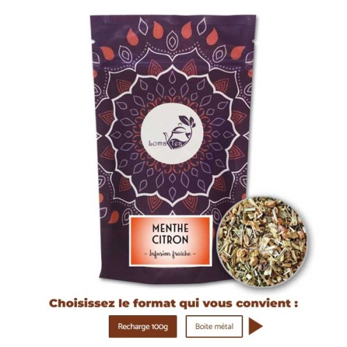 Infusion MENTHE CITRON LOMATEA VRAC 100g