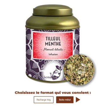Infusion TILLEUL MENTHE VRAC 70g - LOMATEA