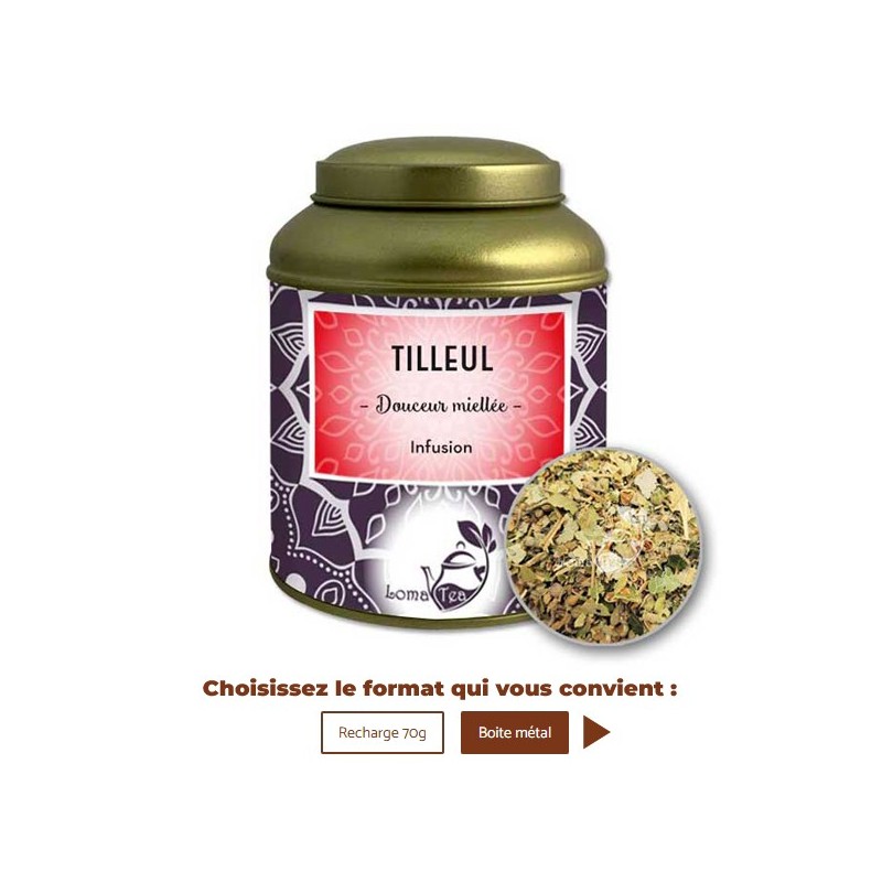 Infusion TILLEUL VRAC 70 g - LOMATEA