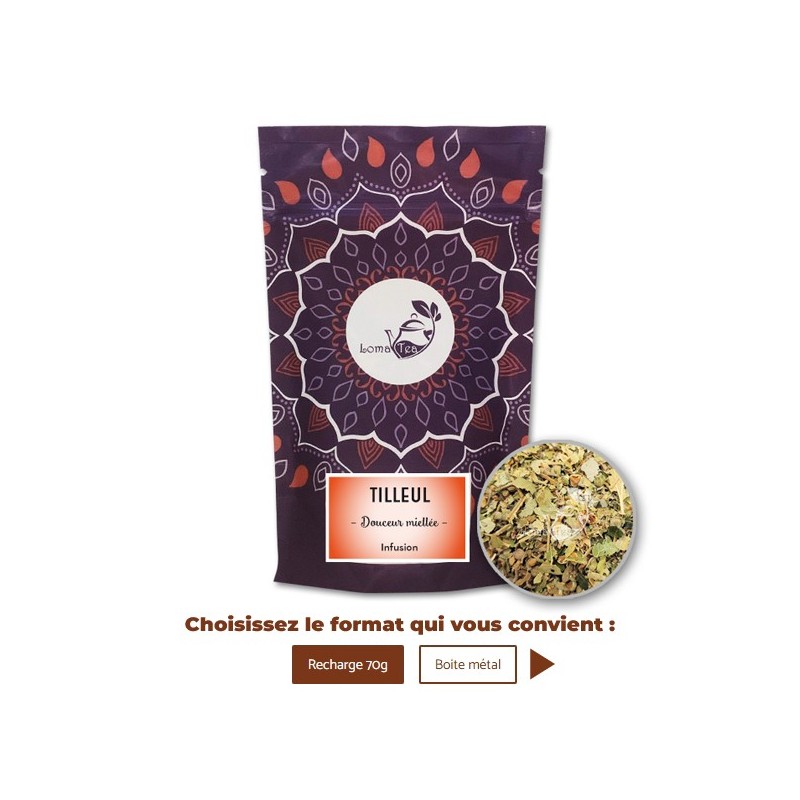 Infusion TILLEUL VRAC 70 g - LOMATEA Infusion TILLEUL VRAC 70 g - LOMATEA