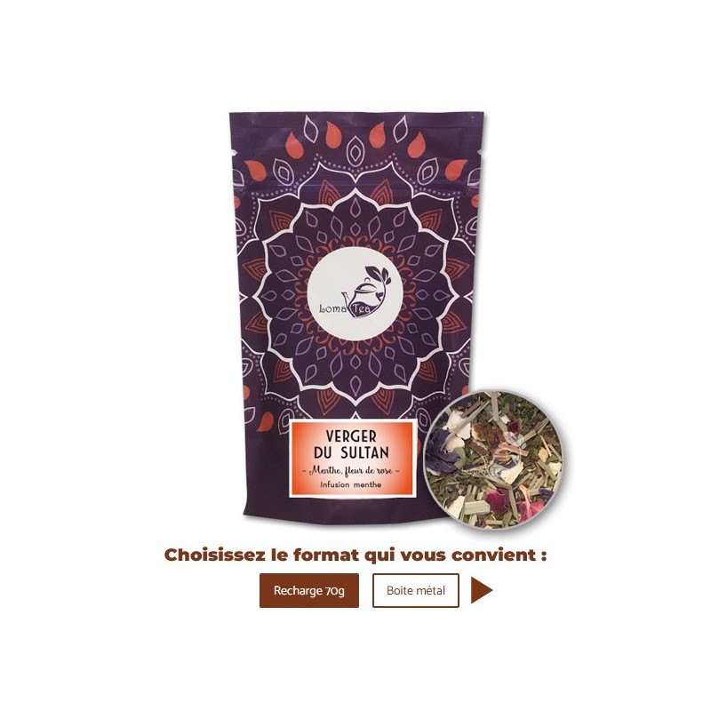 Infusion VERGER DU SULTAN VRAC 70g - LOMATEA