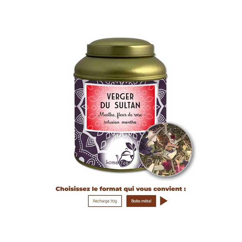 Infusion VERGER DU SULTAN VRAC 70g - LOMATEA Infusion VERGER DU SULTAN VRAC 70g - LOMATEA