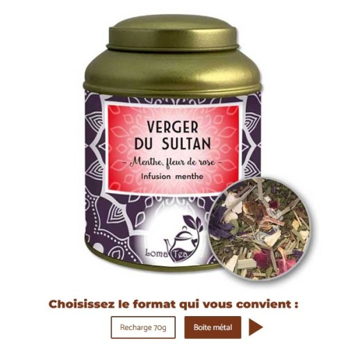 Infusion VERGER DU SULTAN VRAC 70g - LOMATEA