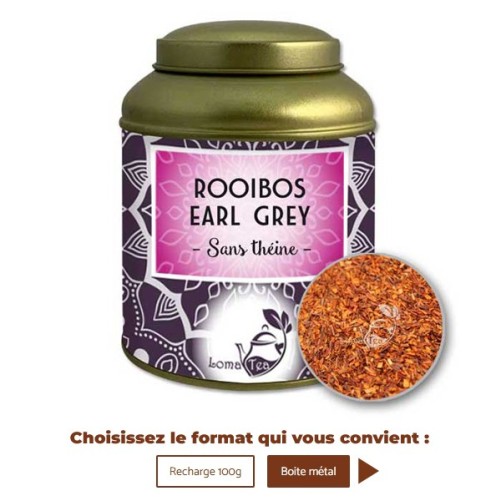 Rooibos EARL GREY VRAC 100g - LOMATEA