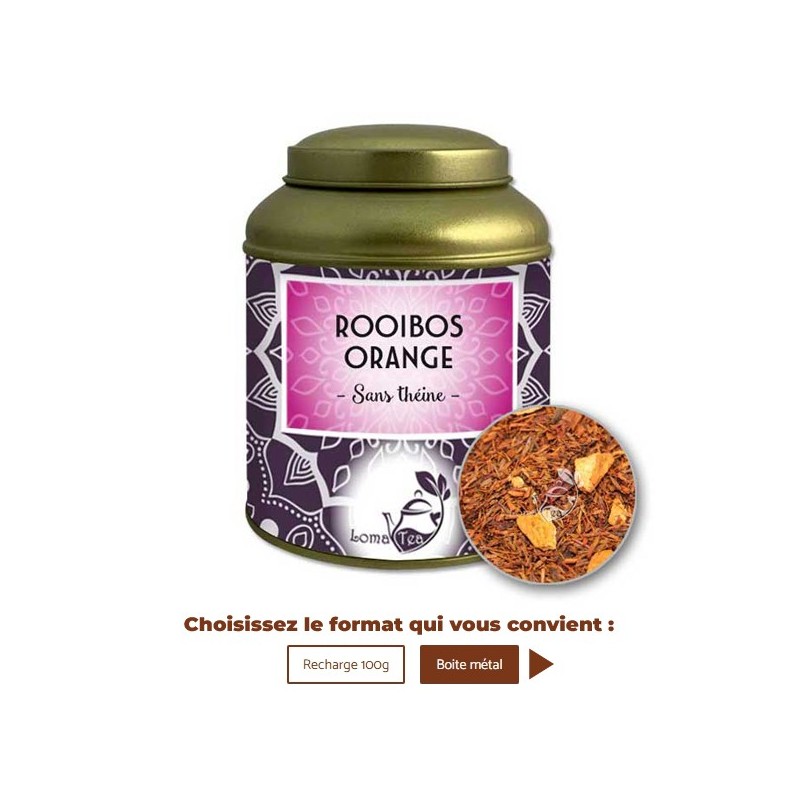 Rooibos ORANGE VRAC 100g - LOMATEA